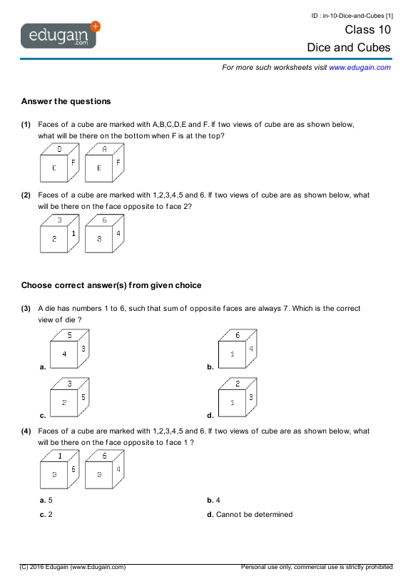 Dice-and-Cubes