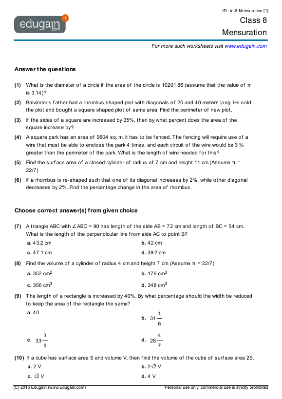 Mensuration